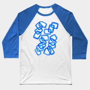 Rectangle Chain Blue Baseball T-Shirt